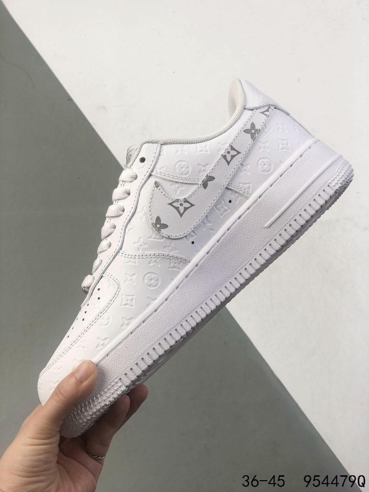 Nike Air Force 1 Low x Louis Vuitton Casual Sneakers - White/Black 31 i1746465596 4045 7