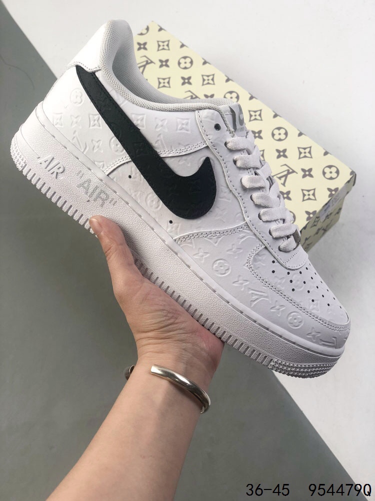 Nike Air Force 1 Low x Louis Vuitton Casual Sneakers - White/Black 24 i1746465596 5623 0