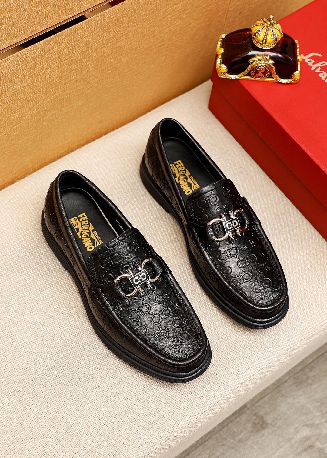 Salvatore Ferragamo Men's Leather Loafers with Buckle - Sizes 38-44 2 i1746492761 4181 0