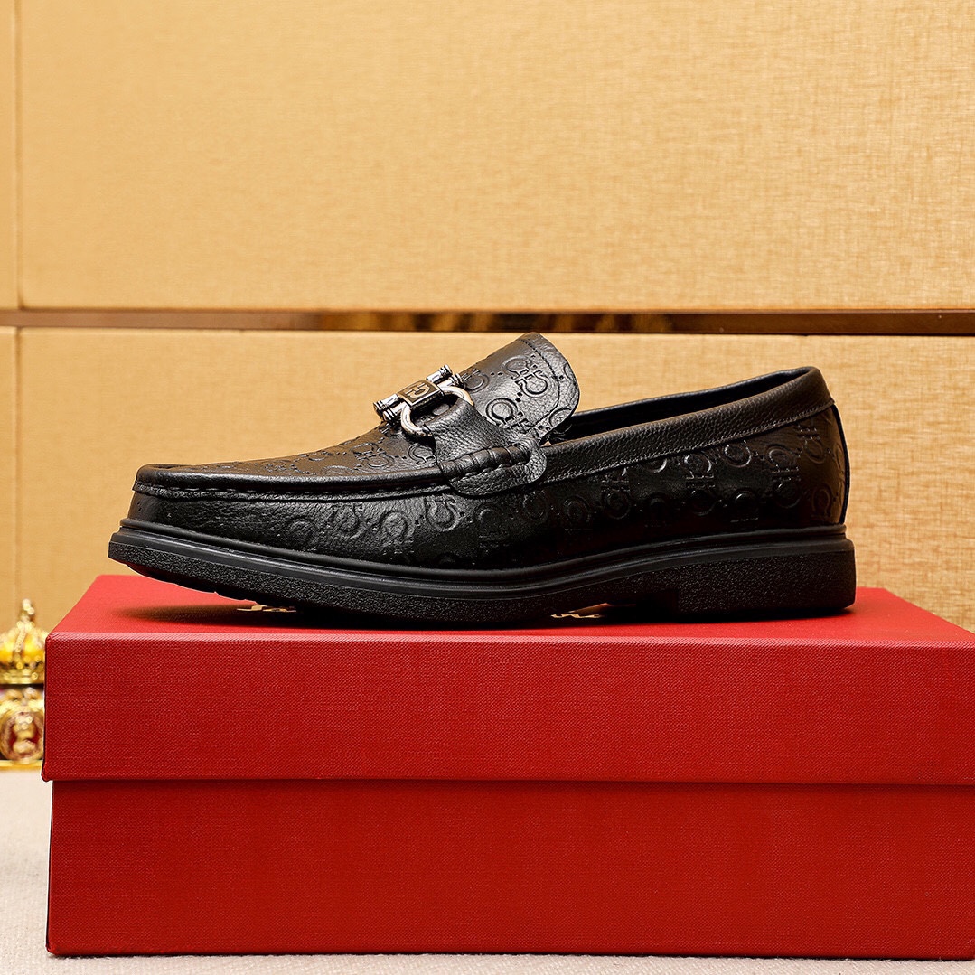Salvatore Ferragamo Men's Leather Loafers with Buckle - Sizes 38-44 5 i1746492761 9644 3