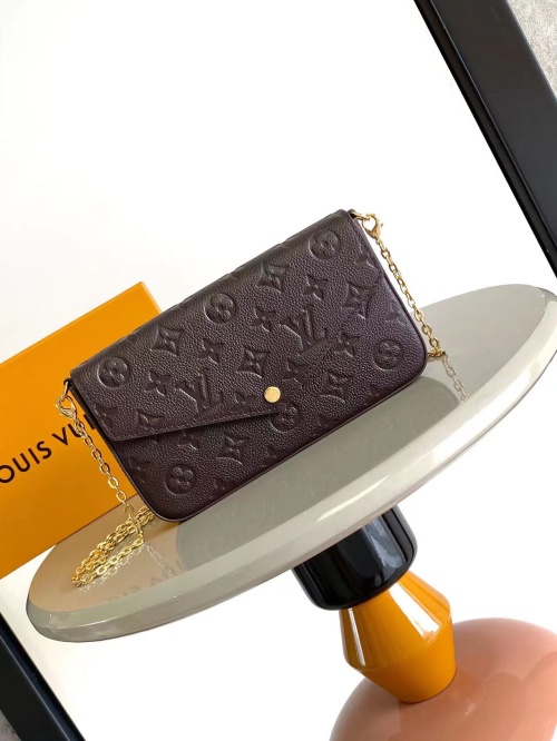 Louis Vuitton Pochette Felicie Monogram Empreinte Leather Wallet on Chain 1 Louis Vuitton Pochette Felicie Monogram Empreinte Leather Wallet on Chain