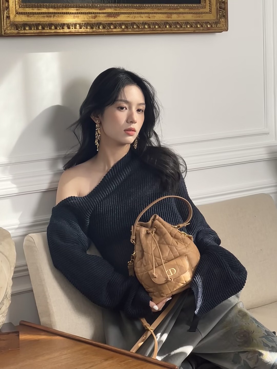 NO:213201,3372# small earthy yellow Model Show_, Dior, dior198609093372#小号土黄色 Model Show_,迪奥,dior,Bag