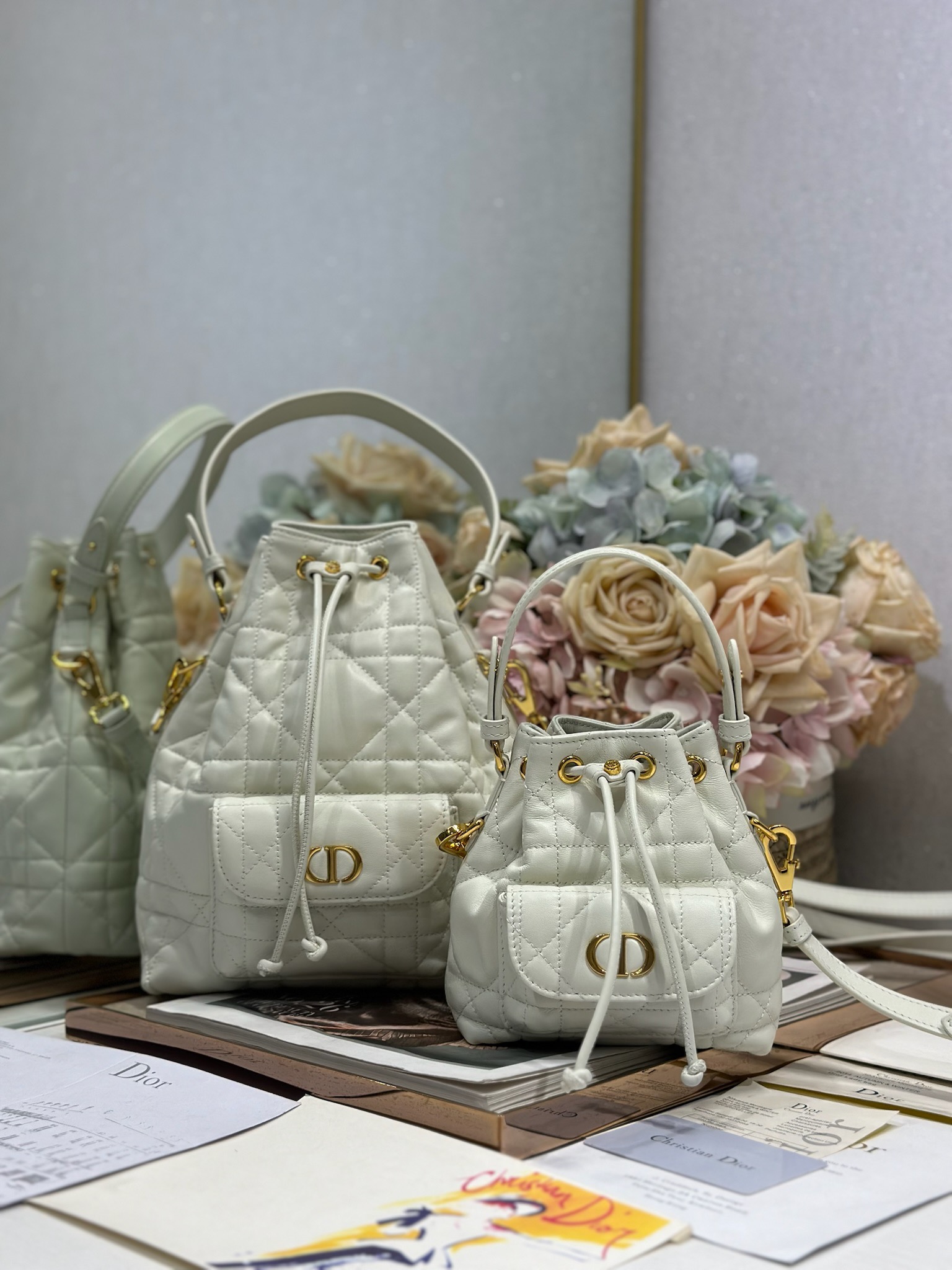 NO:213207,Dior Caro Bucket Bag 