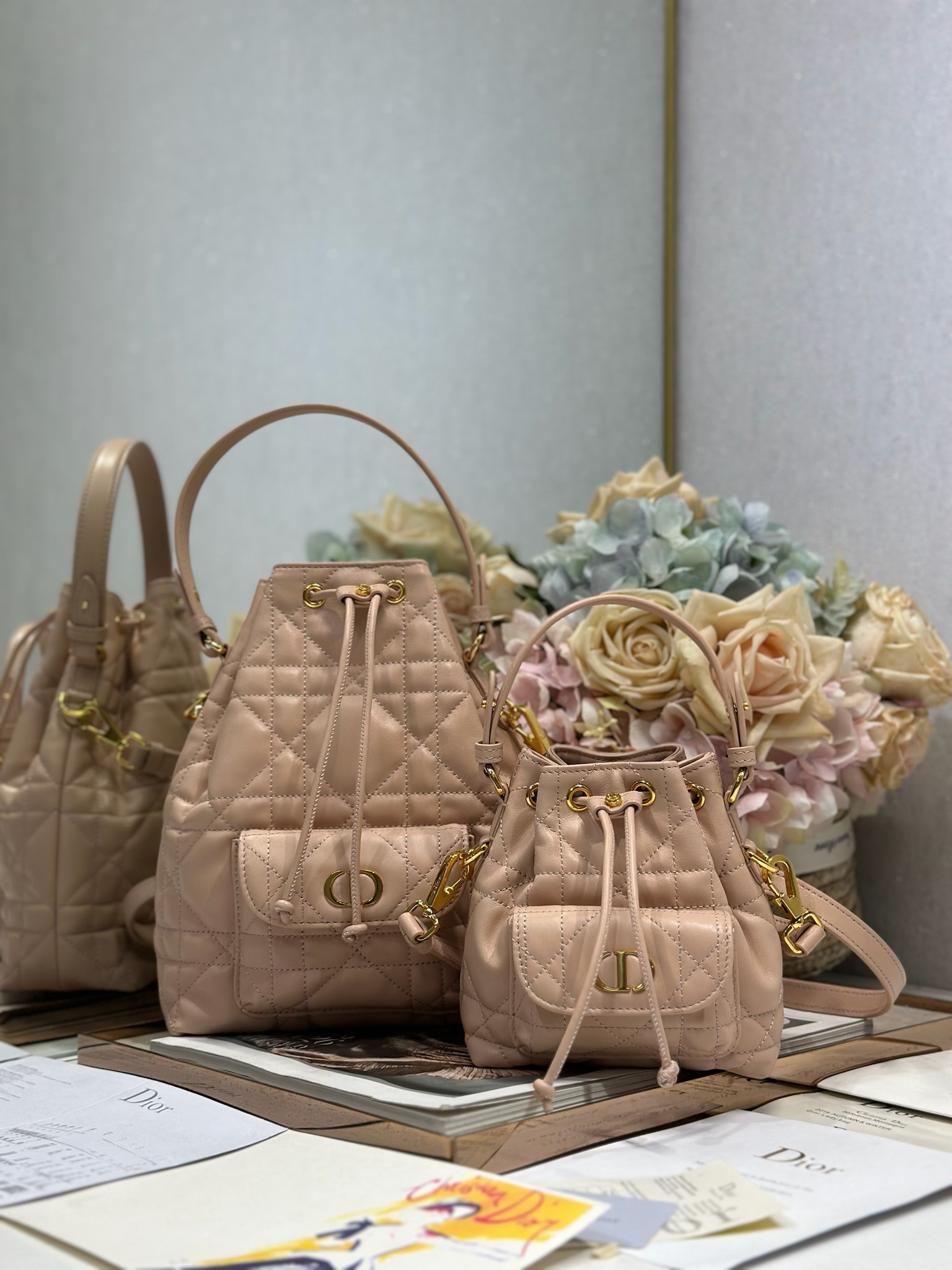 NO:213185,Dior Caro Bucket Bag 