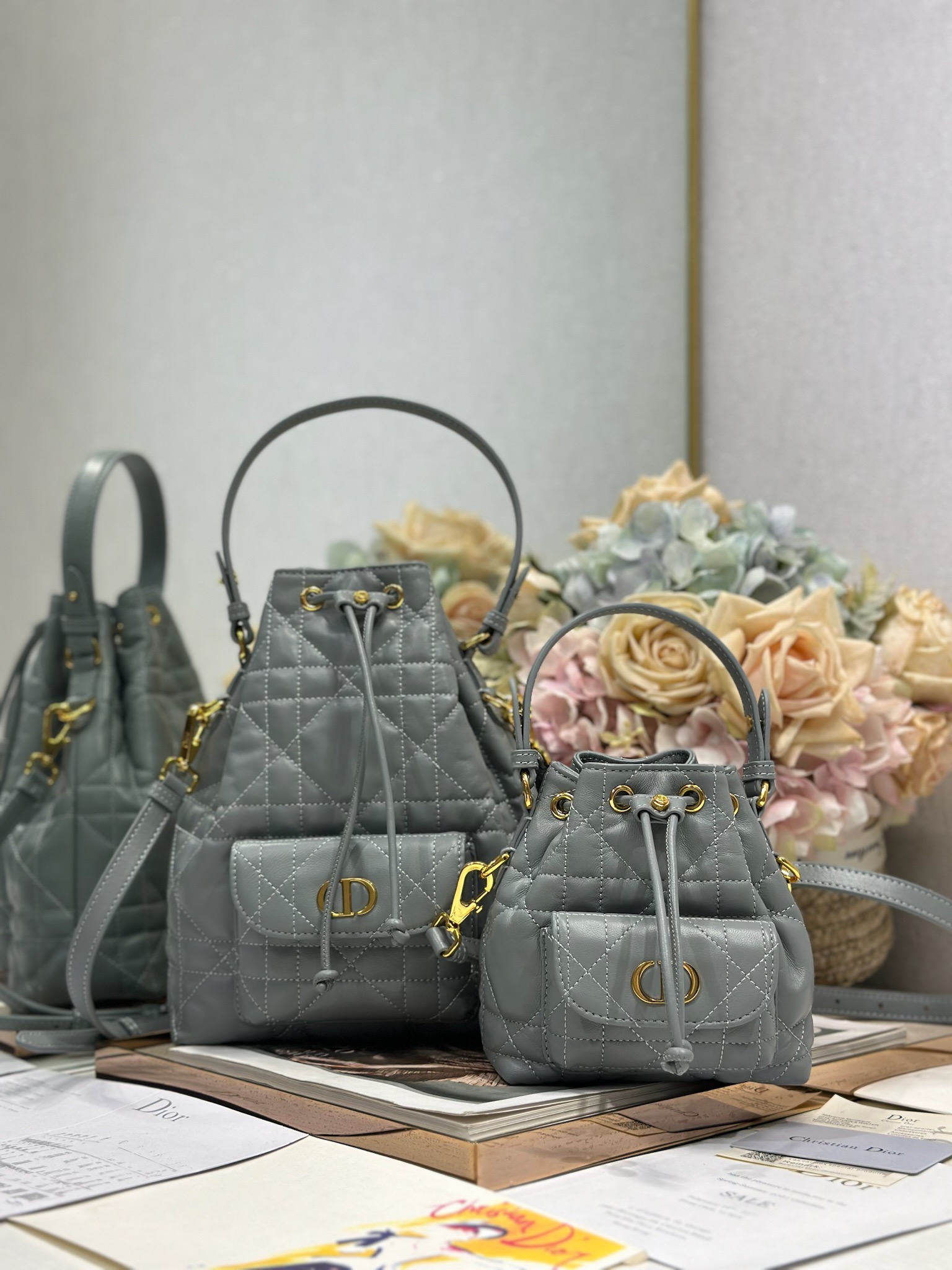 NO:213188,Dior Caro Bucket Bag 