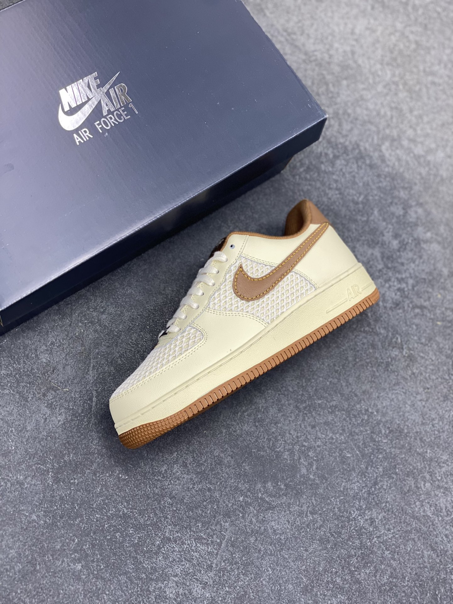 Nike Air Force 1 '07 Low Beige and Brown Woven Sneakers - IB7719-113 8 i1746533499 8046 6