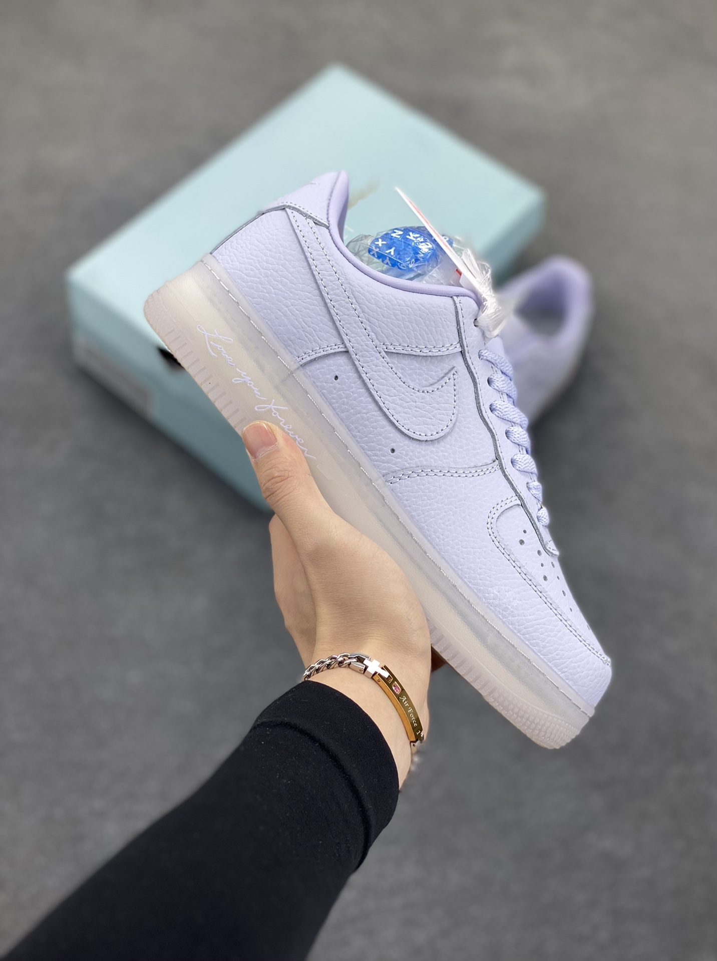 Nike Air Force 1 '07 Low Purple Crystal Leather Sneakers 2 i1746533580 9076 0