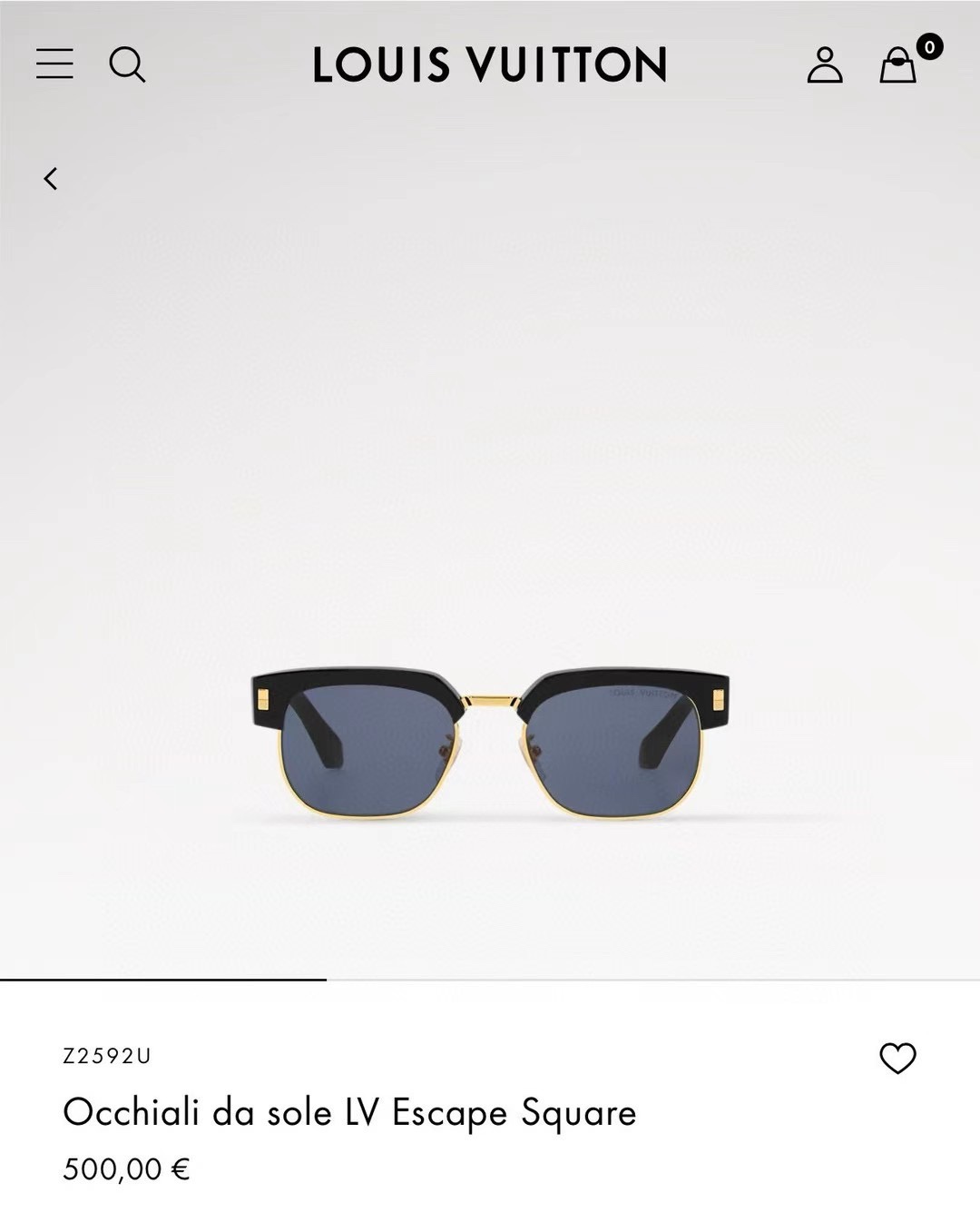  ‼️ 官网图 LOUIS VUITTON
MODEL：Z2592U
SIZE55-22-145