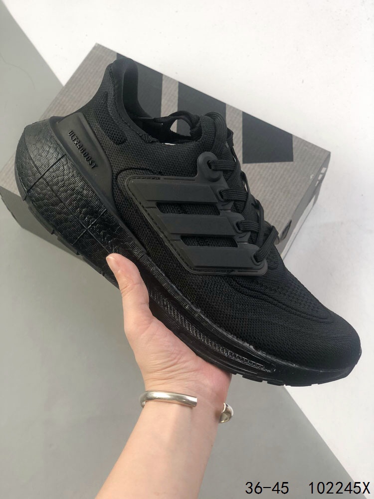 Adidas Ultraboost Light: Knit, Breathable, Cushioned Running Shoes in Black 7 i1746538827 4875 5