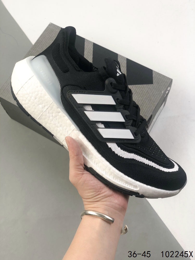 Adidas Ultraboost Light: Knit, Breathable, Cushioned Running Shoes in Black 6 i1746538827 989 4