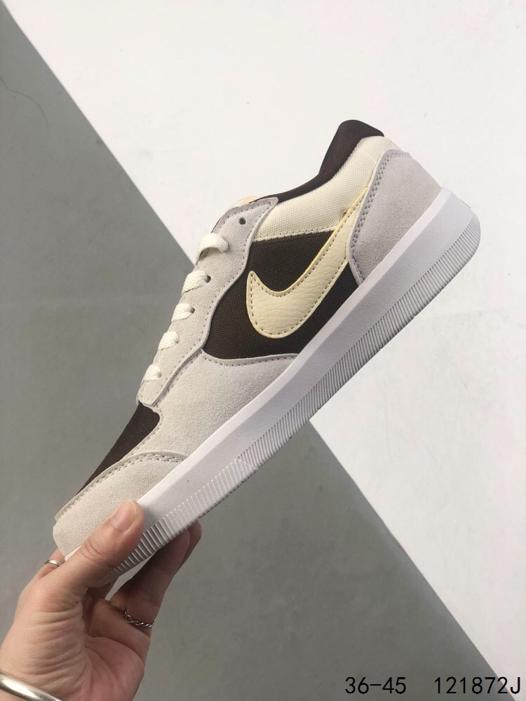 Nike SB Force 58 Skate Shoes - Brown/Beige, Canvas & Suede Upper 4 i1746539541 892 2