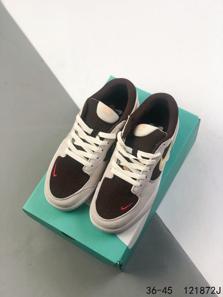 Nike SB Force 58 Skate Shoes - Brown/Beige, Canvas & Suede Upper 3 i1746539541 9809 1