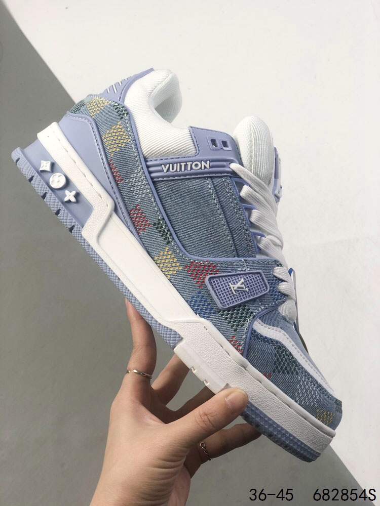 Louis Vuitton Trail Sneaker Low Blue Denim, Casual, Comfortable, Stylish 5 i1746542626 2569 3