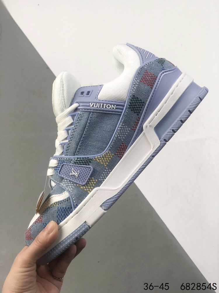 Louis Vuitton Trail Sneaker Low Blue Denim, Casual, Comfortable, Stylish 4 i1746542626 727 2