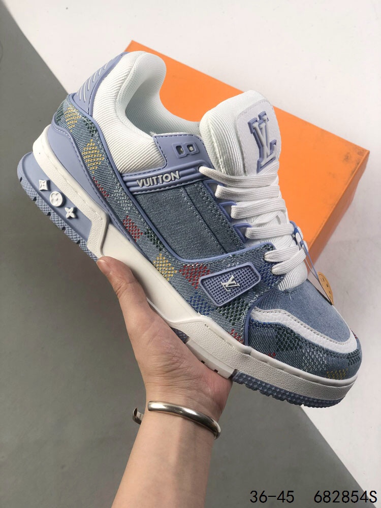 Louis Vuitton Trail Sneaker Low Blue Denim, Casual, Comfortable, Stylish 2 i1746542626 8446 0