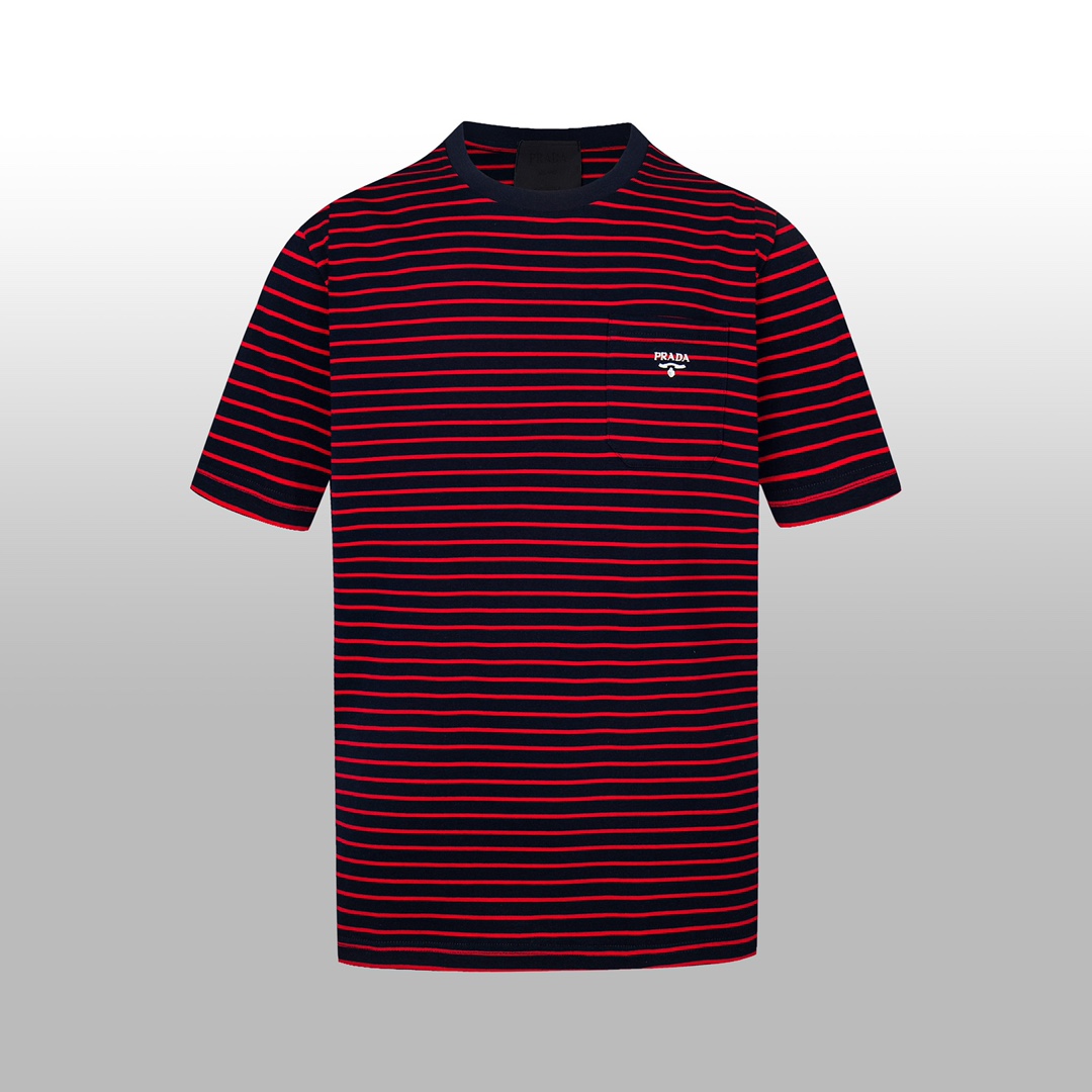 db 高版本
 【PRAD*】新款短袖Tshirt   高级极简系列，时尚条...