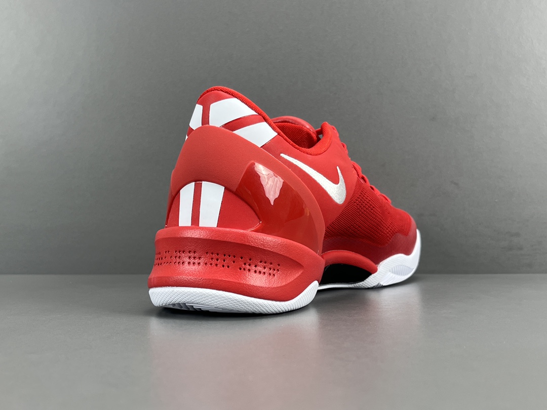 
【科比8】Nike Kobe 8 Protro University Red 圆头系带 网布 低帮 篮