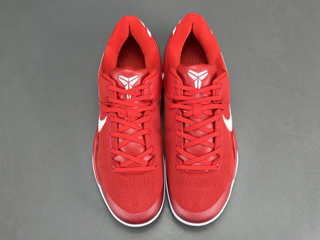 
【科比8】Nike Kobe 8 Protro University Red 圆头系带 网布 低帮 篮