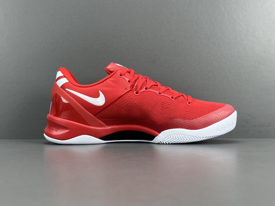
【科比8】Nike Kobe 8 Protro University Red 圆头系带 网布 低帮 篮