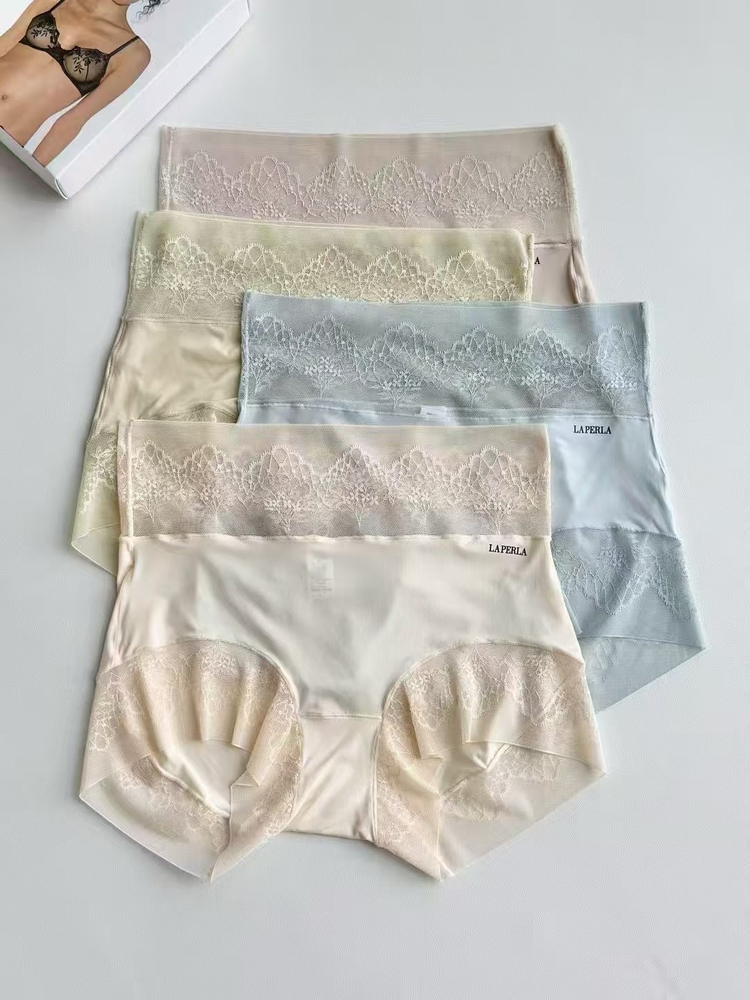 LAPERLA High-Waisted Ice Silk Panties - Seamless Comfort and Style 4 i1746600024 9786 2