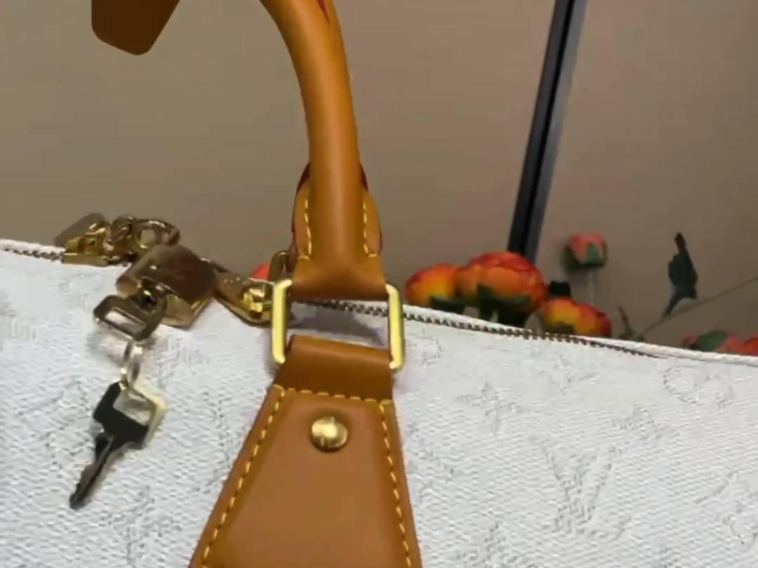 【KEEPALL 45旅行袋】m14838 白花/拼色 小视频