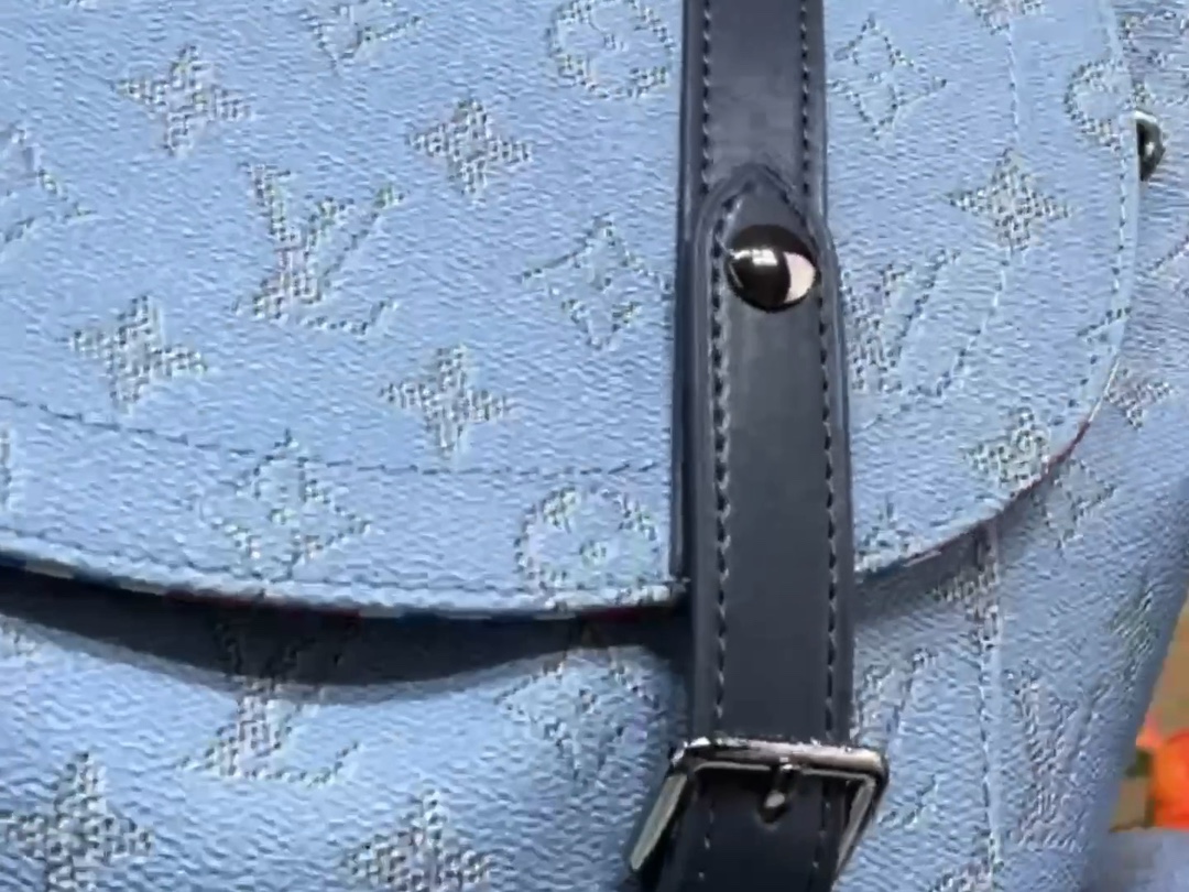 【CHRISTOPHER 中号双肩包】 m14676 蓝花/拼色 小视频