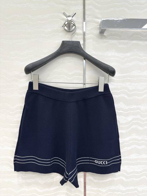 Gucci Navy Blue Knit Shorts - Elegant French Style, Slimming and Chic
