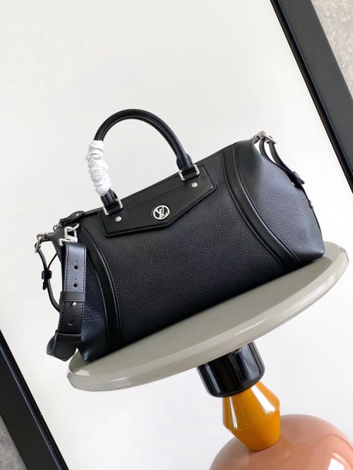 Louis Vuitton Biker Medium Handbag, Black Leather, Iconic Design