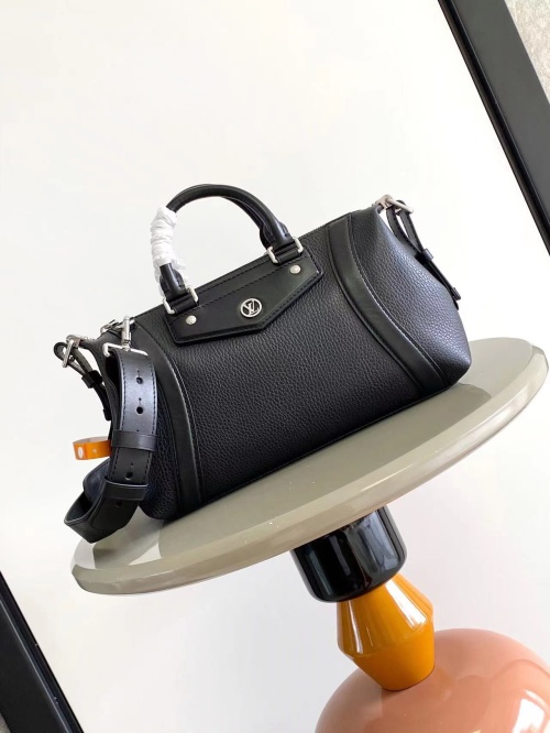 Louis Vuitton Biker Bag Medium: Grain Leather, Silver-Tone Hardware, Black