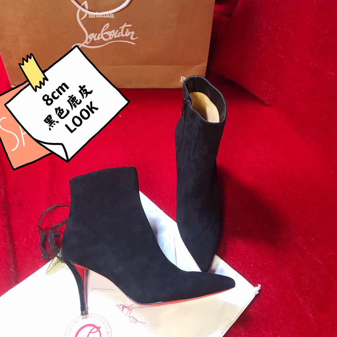 NO:100785,High-end customized 2025 autumn and winter boot series!  H8Cm, size 35-42. Private mold trademark zipper. Leather broadsole. Ⅹ391857-001 Black Sheep Clip. Official website synchronization Standard European code Reference:X391857-001 Color:black Material:veau velourd Lining:goat leather Heel height:8Cm Sole:leather sole Size:EUR 34-42 (US 4-11):,,christian louboutin,boots,sheep,Leather soles19860909高端订制 2025秋冬靴系列！ H8Cm,尺码35-42码.私模商标拉链 .真皮大底.Ⅹ391857-001黑色羊猄.官网同步 标准欧码 Reference:X391857-001 Color:black Material:veau velourd Lining:goat leather Heel heigh:8Cm Sole:leather sole Size:EUR 34－42（US 4一11) :,,christian louboutin,boots,sheep,Leather soles,Women's Shoes
