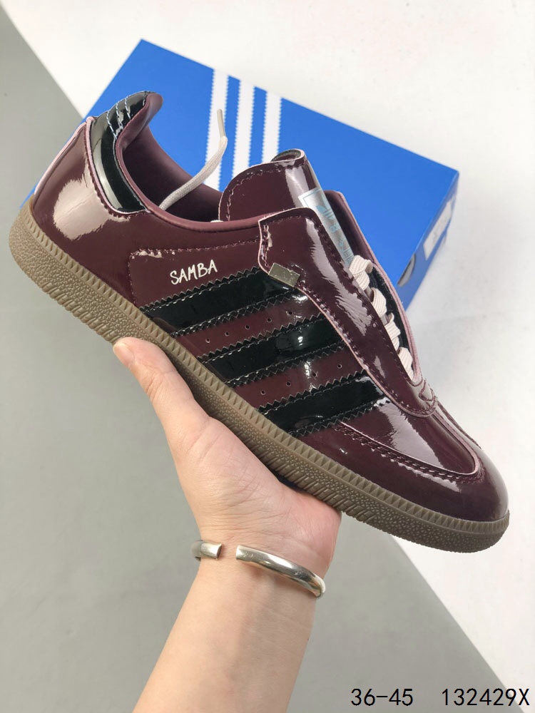 Adidas Samba Vegan OG Burgundy Patent Leather Low-Top Sneakers 2 i1746658929 2423 0