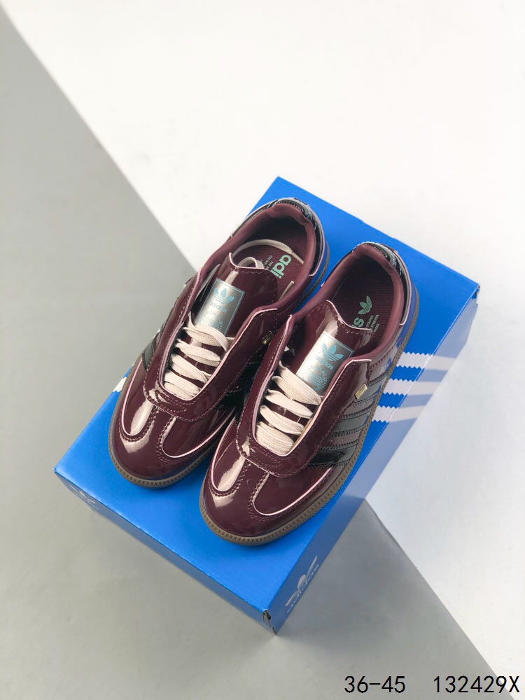 Adidas Samba Vegan OG Burgundy Patent Leather Low-Top Sneakers 3 i1746658929 8056 1