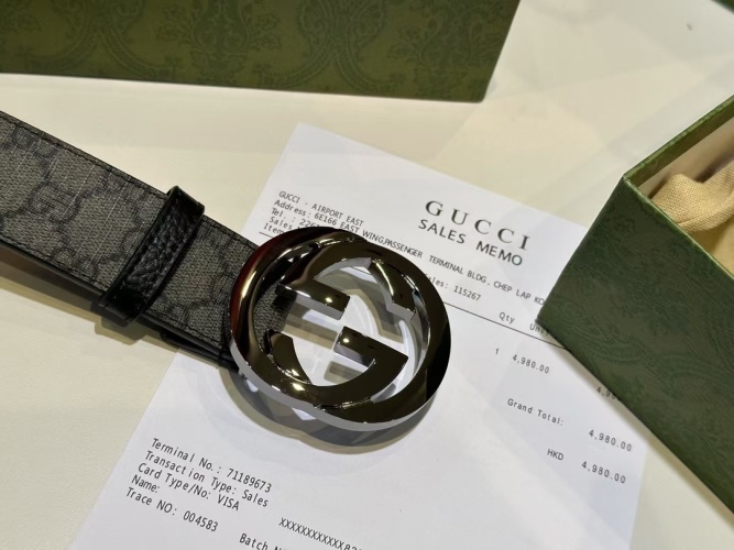 Gucci Men's Belt with GG Buckle - Stylish Leather Belt, 3.5cm Width 1 Gucci Men's Belt with GG Buckle - Stylish Leather Belt, 3.5cm Width
