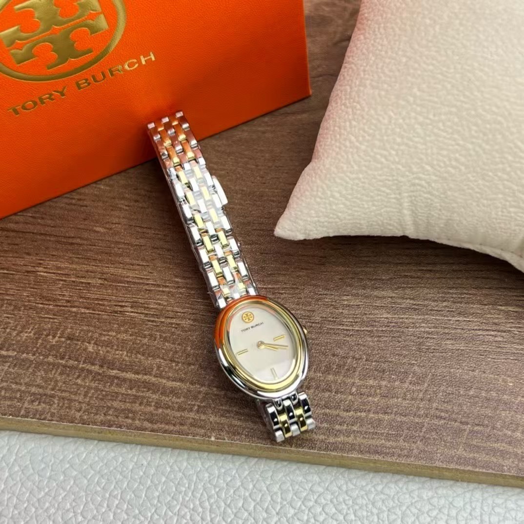 Tory Burch Women's Two-Tone Oval Link Watch, TBW6033 - Elegant Timepiece 9 i1746683510 1445 7