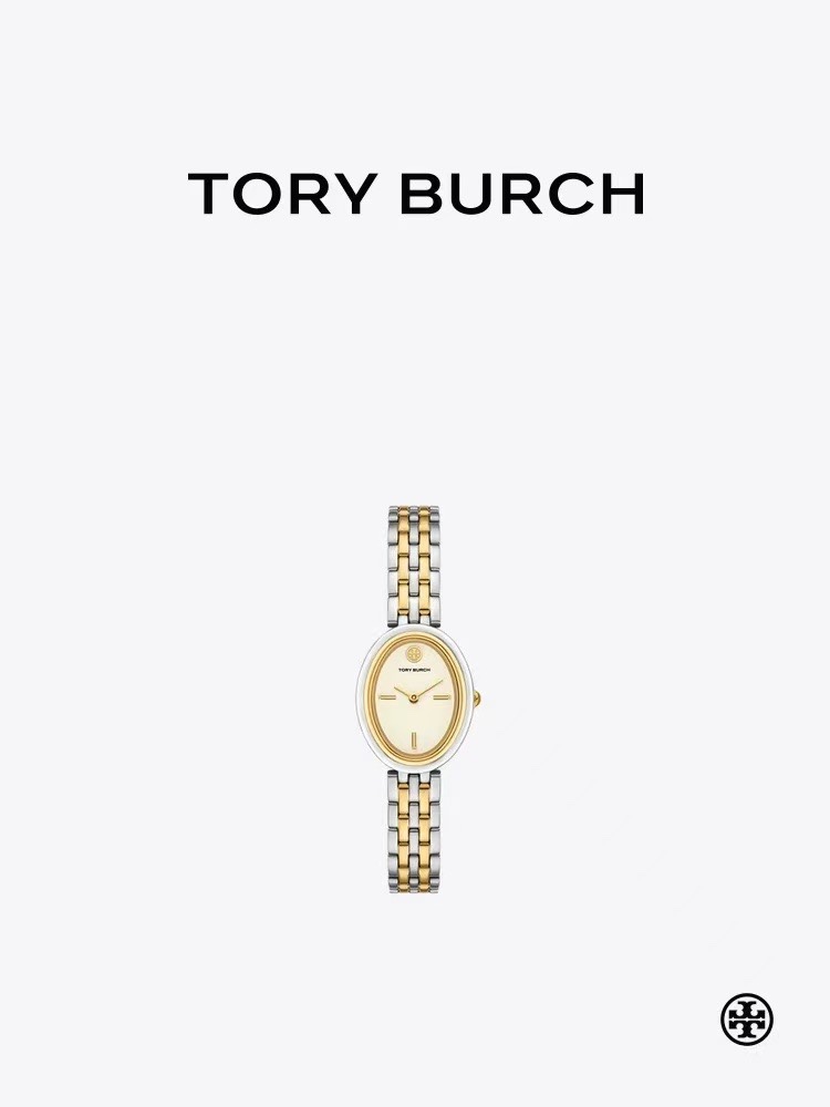 Tory Burch Women's Two-Tone Oval Link Watch, TBW6033 - Elegant Timepiece 2 i1746683510 2505 0