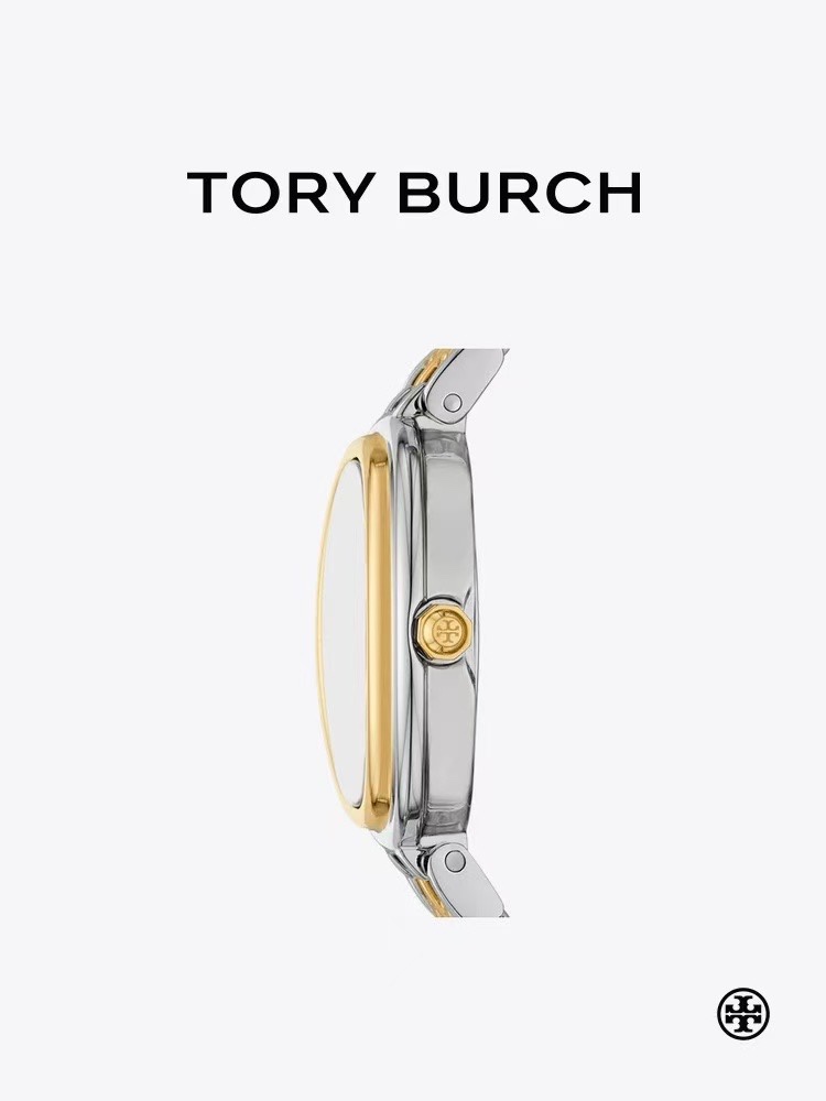 Tory Burch Women's Two-Tone Oval Link Watch, TBW6033 - Elegant Timepiece 5 i1746683510 9174 3