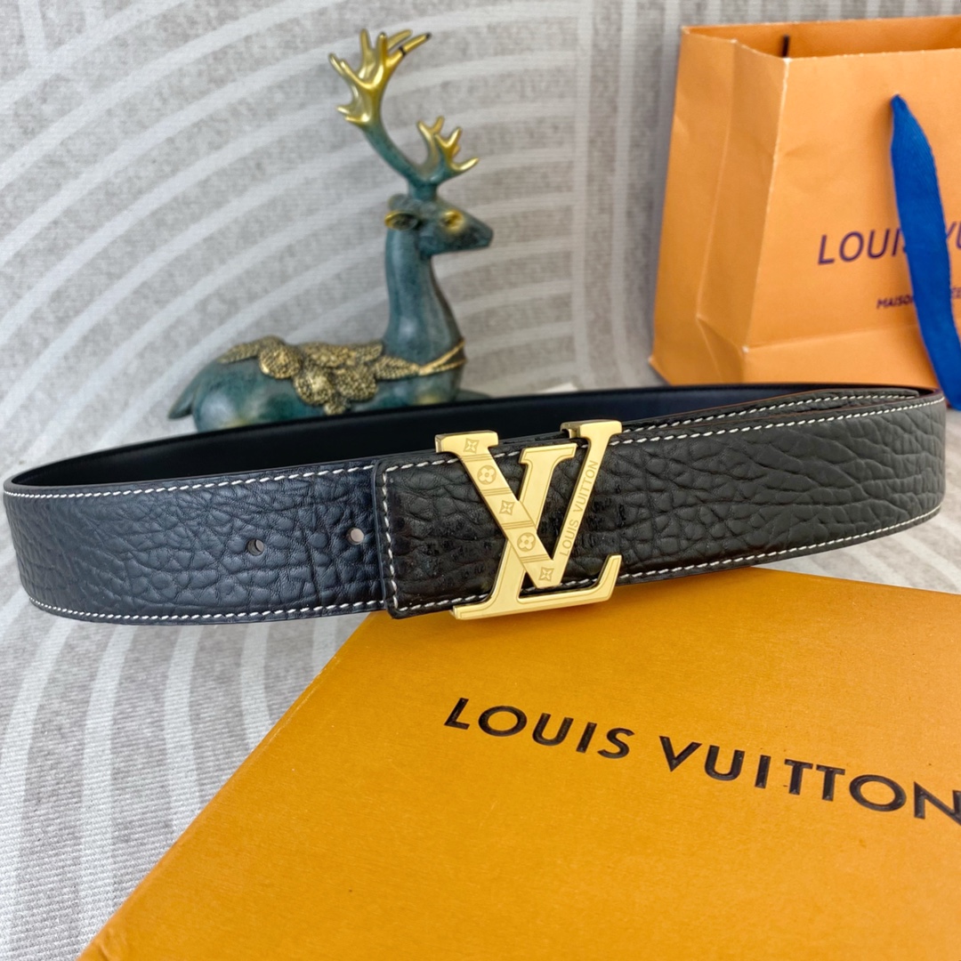 LV💕 特种皮腰带系列 ，原厂五金精品不锈钢扣，手感柔软舒适 宽3.8CM。