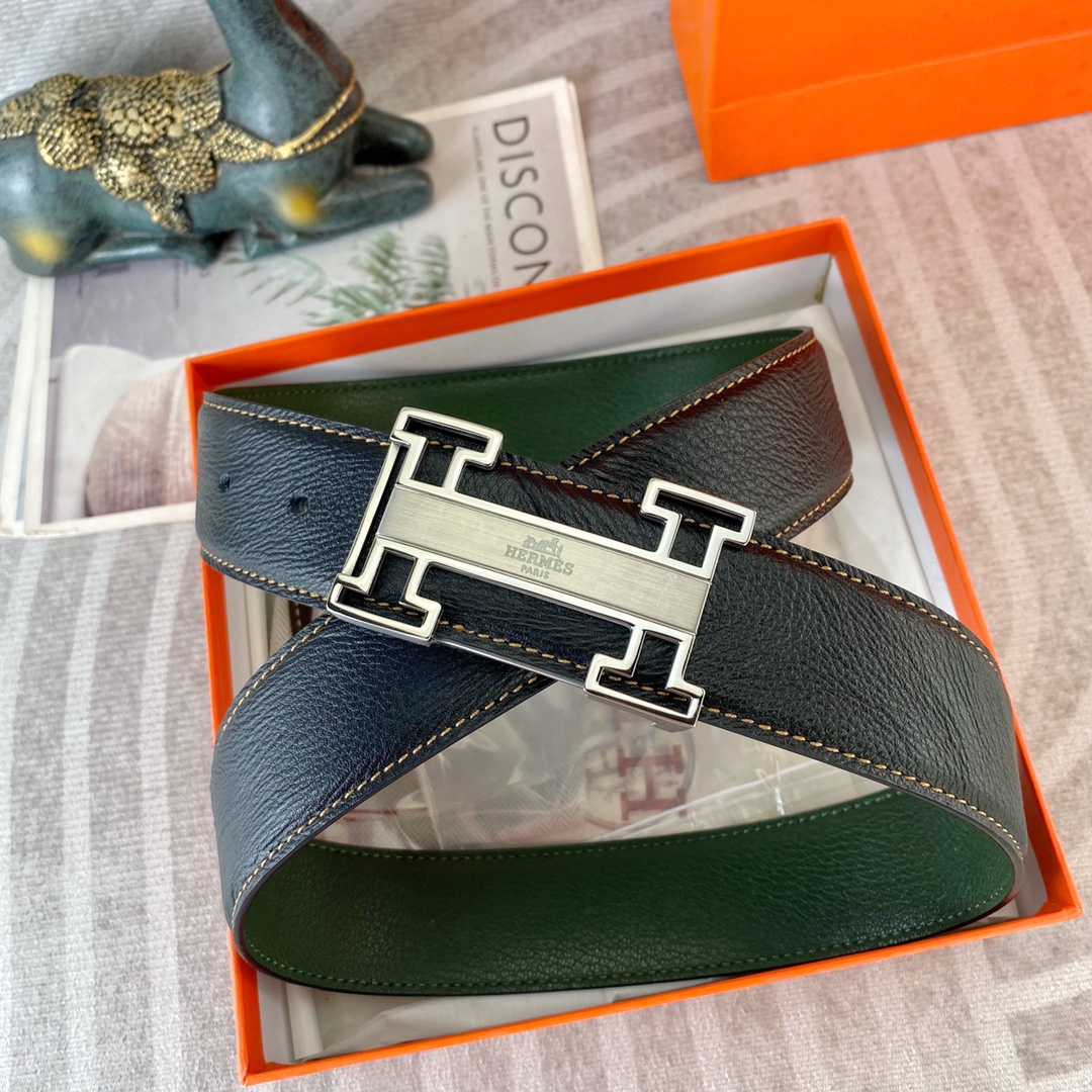 爱马仕💕 特种皮腰带系列 ，原厂五金精品不锈钢扣，手感柔软舒适 宽3.8CM。