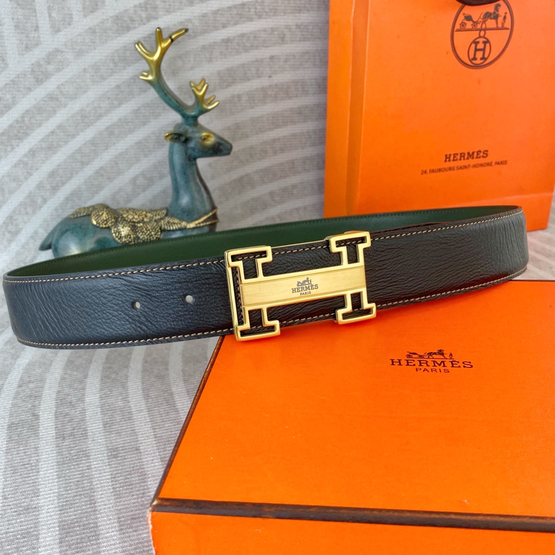 爱马仕💕 特种皮腰带系列 ，原厂五金精品不锈钢扣，手感柔软舒适 宽3.8CM。