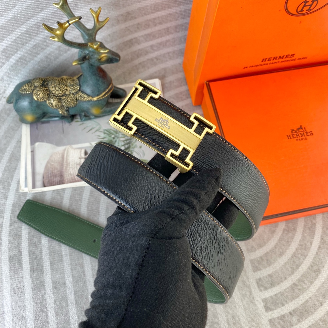 爱马仕💕 特种皮腰带系列 ，原厂五金精品不锈钢扣，手感柔软舒适 宽3.8CM。