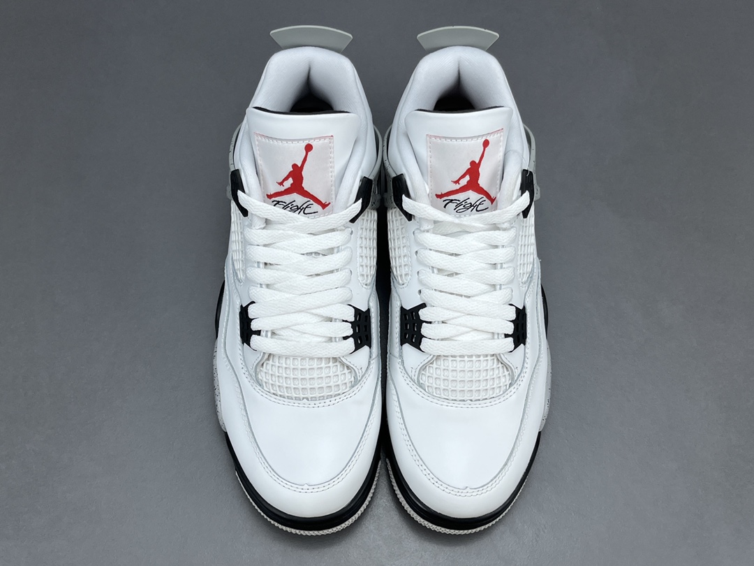 
【OG版 AJ4】Jordan Air Jordan 4 OG White Cement时尚百搭 减震
