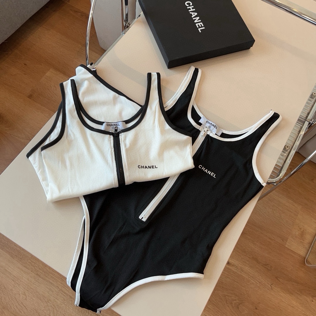 P
Chanel香奈儿官方新款泳衣连体比基尼👙，高端定制，S M L XL