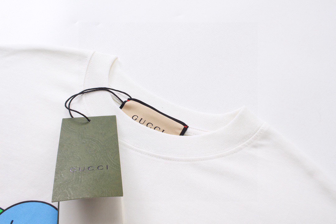 古驰/Gucci 夏季新品 卡通眼睛印花圆领短袖T恤