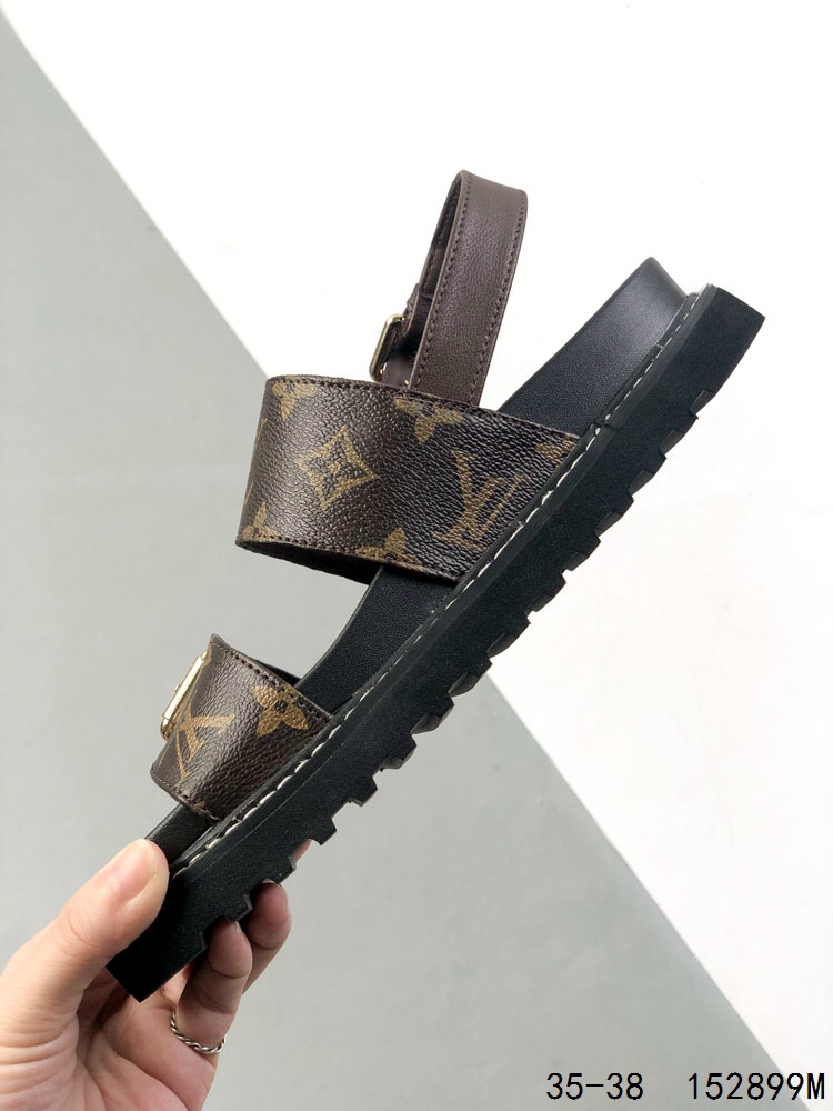 Louis Vuitton Sandal Flat Comfort Sandal, Large Logo Print, Thick Bottom, Height Increasing, Casual 4 i1746718263 9590 2