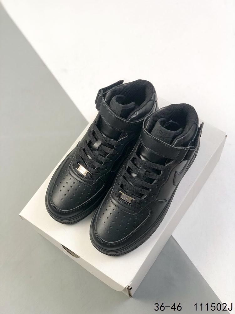 Nike Air Force 1 Mid Black Leather High-Top Sneaker for Men and Women 3 i1746718644 6430 1