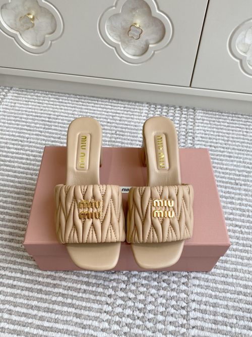 Miu Miu Quilted Leather Flat Mules Sandals Slides Designer Shoes 1 Miu Miu Quilted Leather Flat Mules Sandals Slides Designer Shoes
