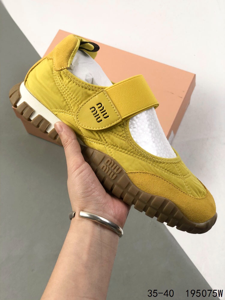Miu Miu Women's Yellow Sporty Sneakers, Size 36-40, New 2025 Collection 2 i1746764653 2435 0