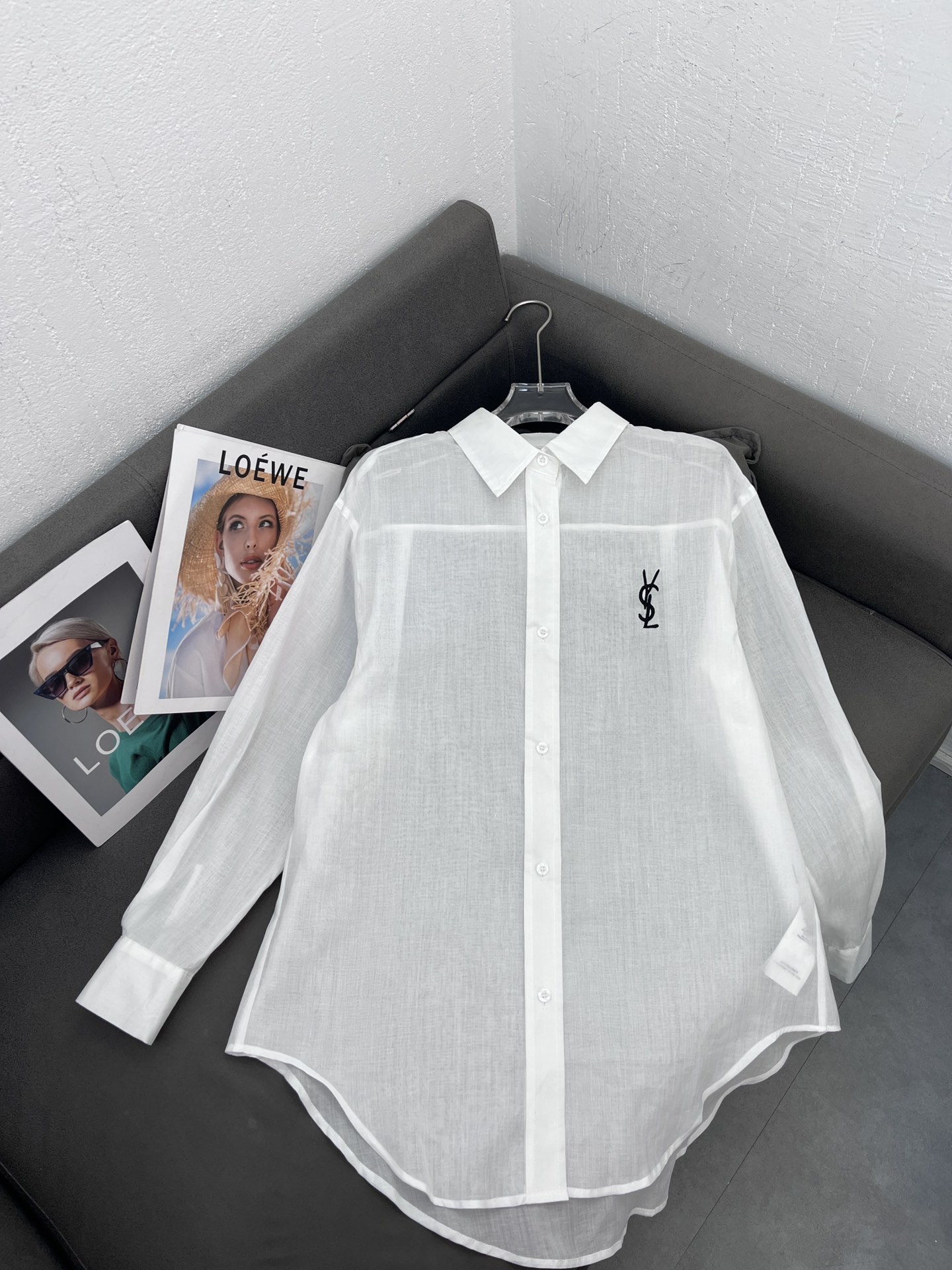 Yves Saint Laurent Linen Button-Down Shirt | Lightweight Summer Style 4 i1746773460 7432 3