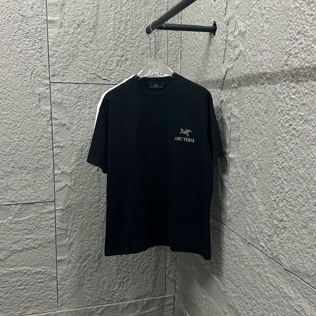 ARC'TERYX * antepasado * 2025 primavera y verano nuevo estilo Letra clásica bordado de hilo plateado Tejido de algodón …