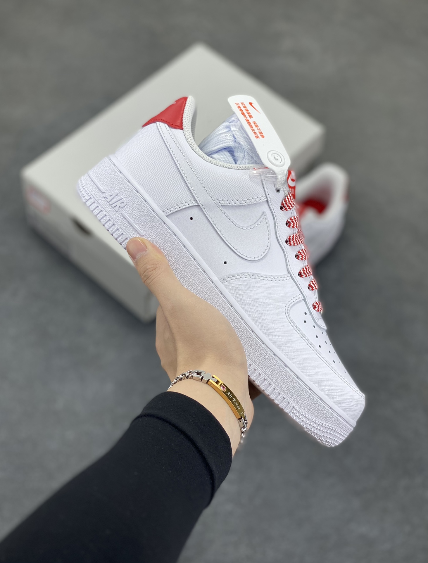 Nike Air Force 1 Low Embossed White Red - Authentic Air Force Edition 2 i1746817665 2567 0